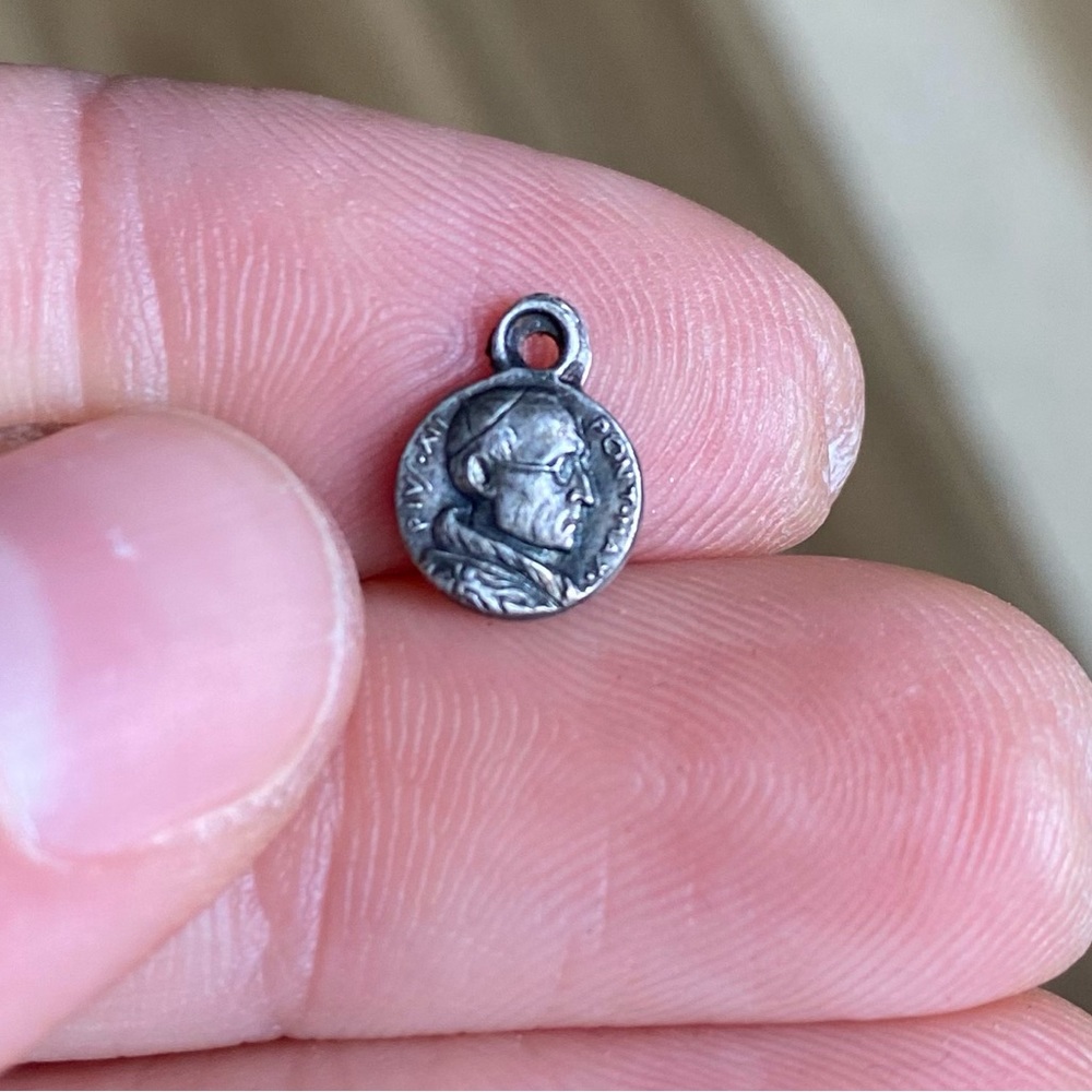 Rare Roma Coin Jewelry Charm Possibly Sterling Silver No Stamping